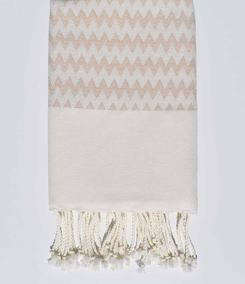 Fouta zigzag grège Fouta Tunisia - 2