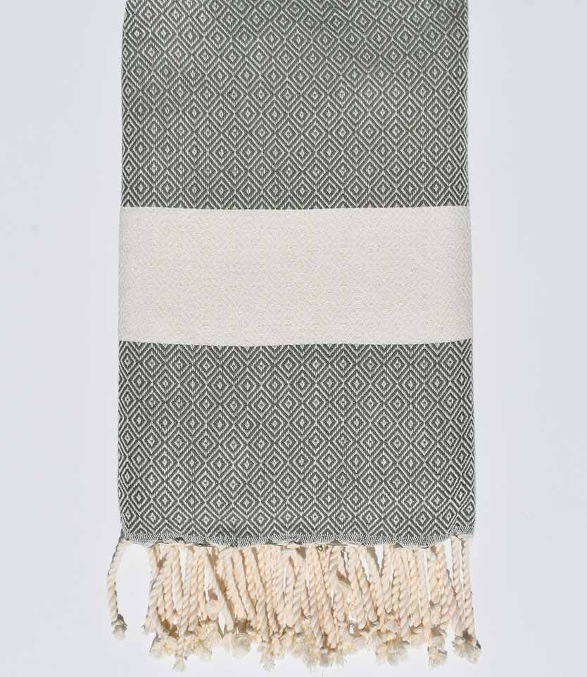 Fouta Diamant vert asperge Fouta Tunisia - 1