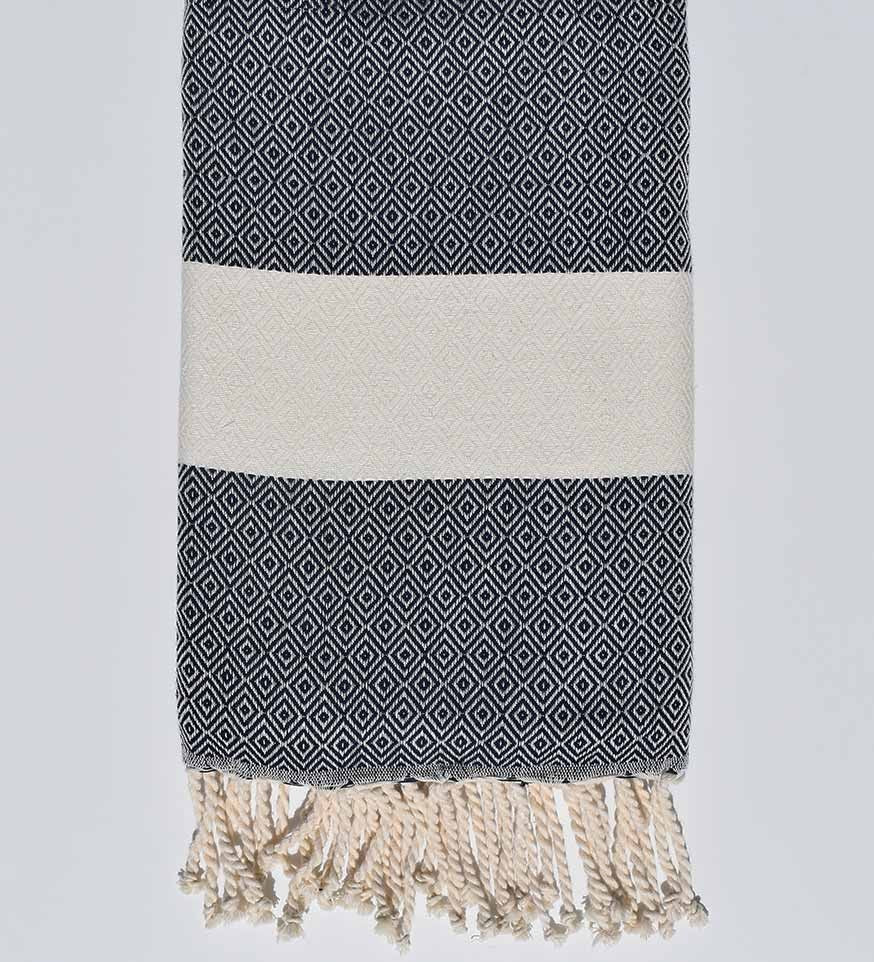 Fouta Diamant bleu nuit Fouta Tunisia - 1