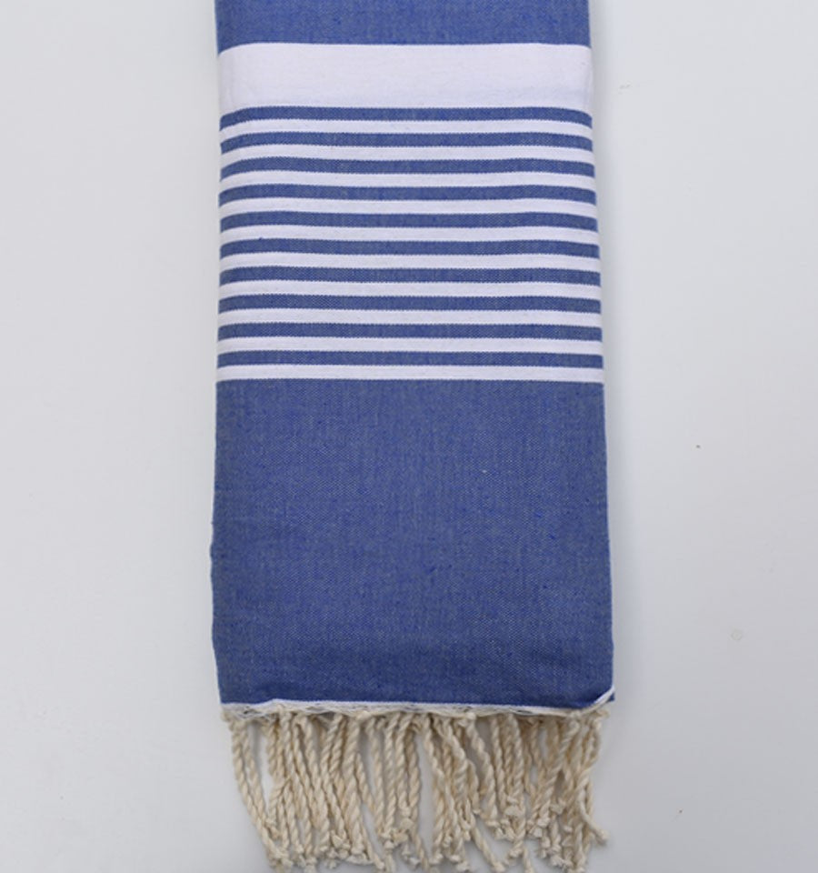 JETé Bleu denim avec rayures Fouta Tunisia - 2