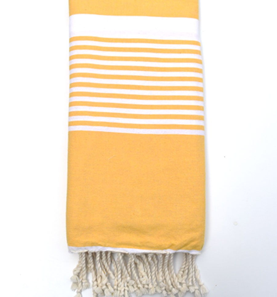 Jeté moyenne 1.5*2.5m  jaune or Fouta Tunisia - 2