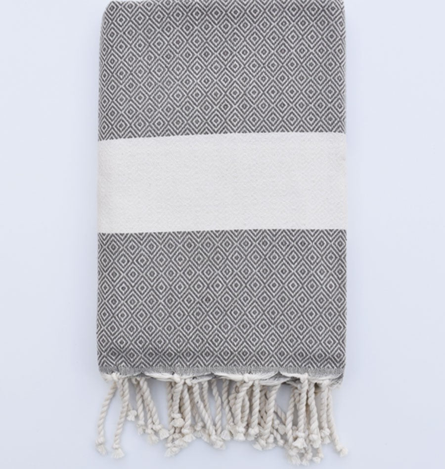 Fouta chevron taupe Fouta Tunisia - 2