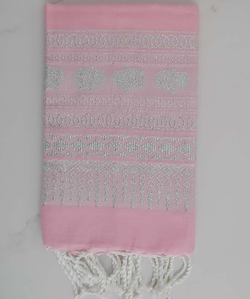 FOUTA KHOMSA rose clair 