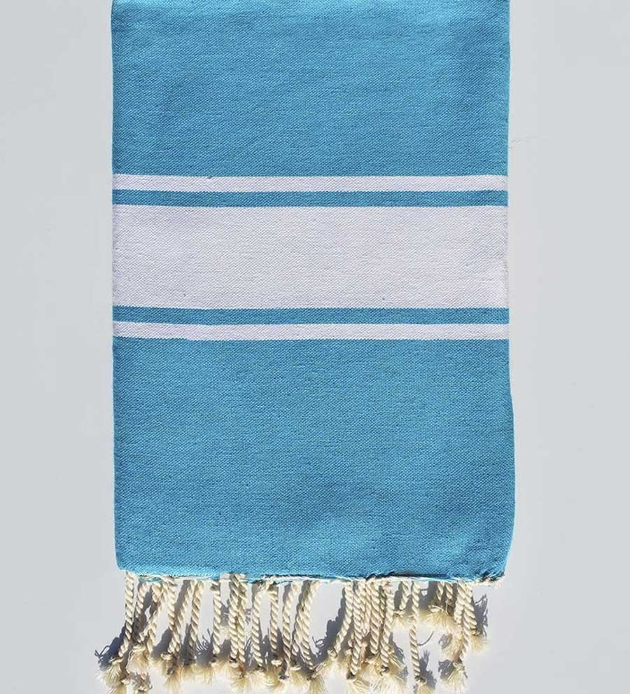 Fouta plate bleu bondi Fouta Tunisia - 1