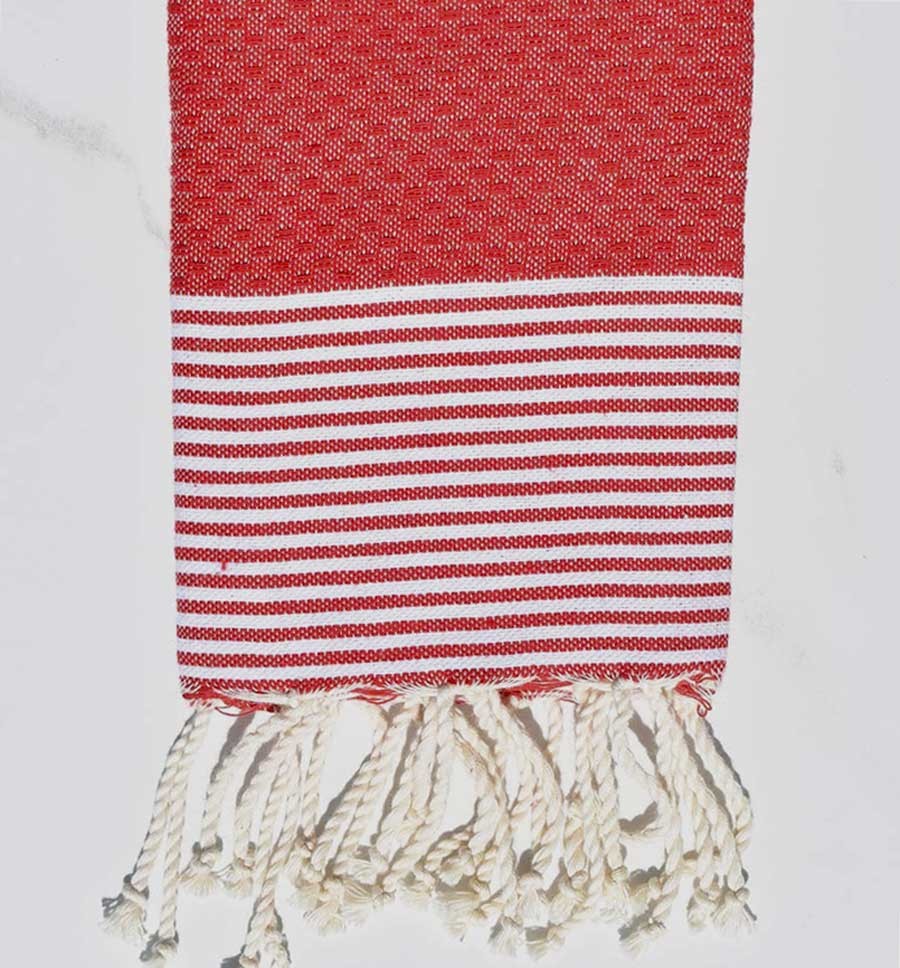 Serviette de table rouge Fouta Tunisia - 1