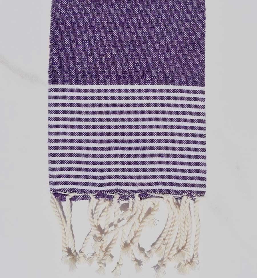 Serviette de table violet foncé Fouta Tunisia - 1