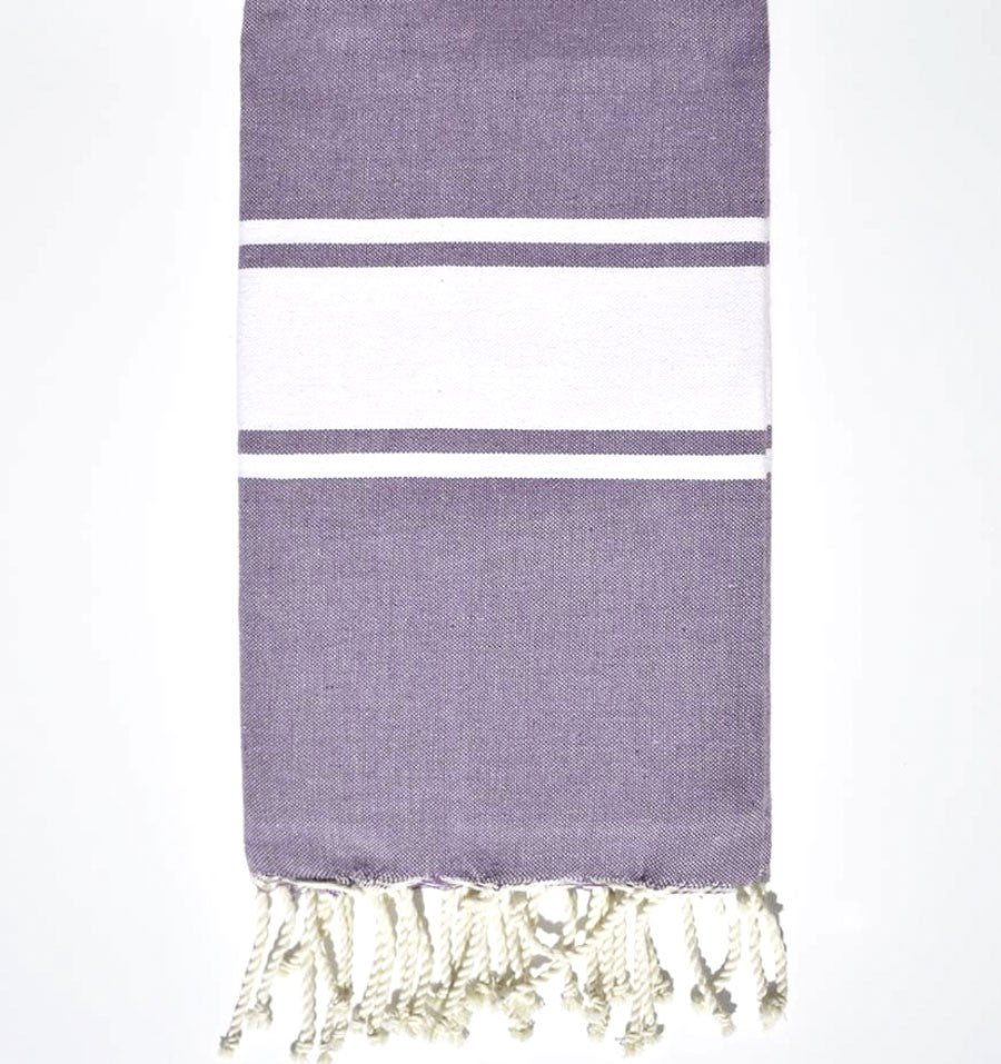 Fouta plate rayée glycine Fouta Tunisia - 1