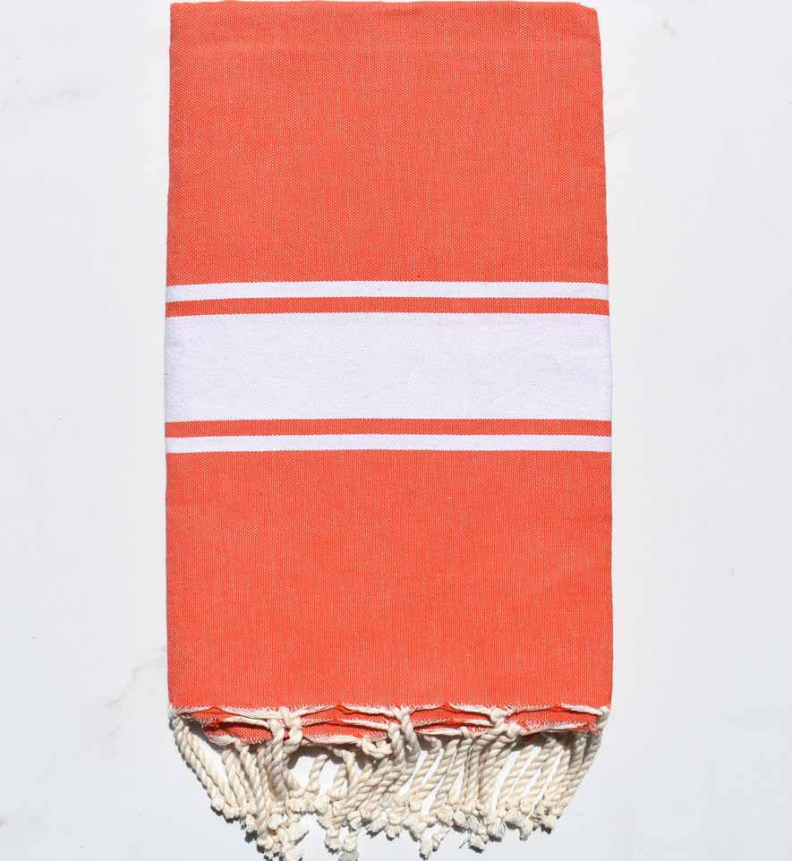 Fouta plate couleur corail Fouta Tunisia - 2