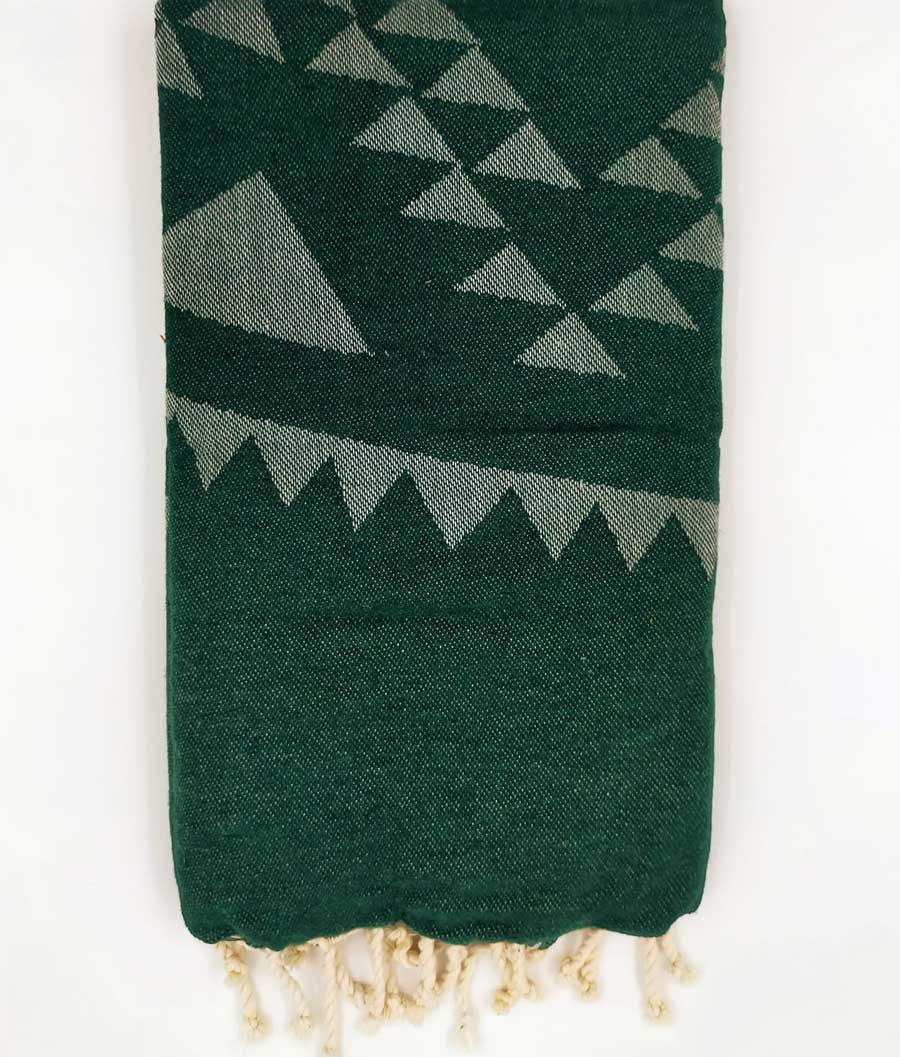 Fouta bohémian vert gazon Fouta Tunisia - 1