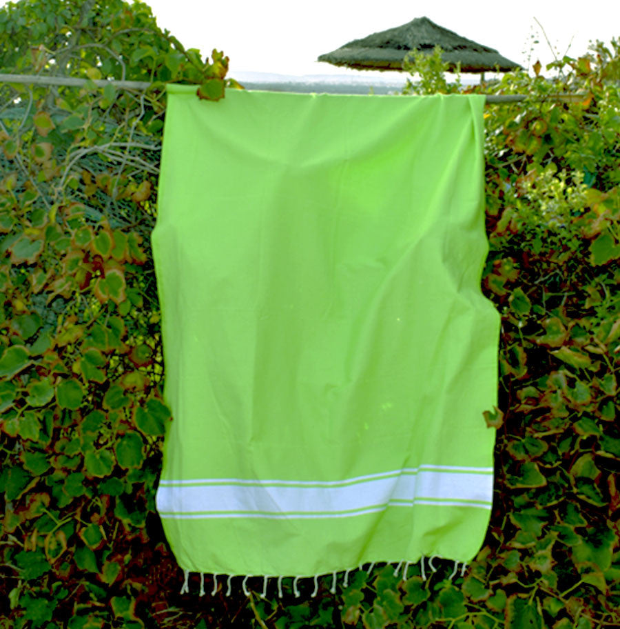 Fouta Plate vert citron Fouta Tunisia - 4