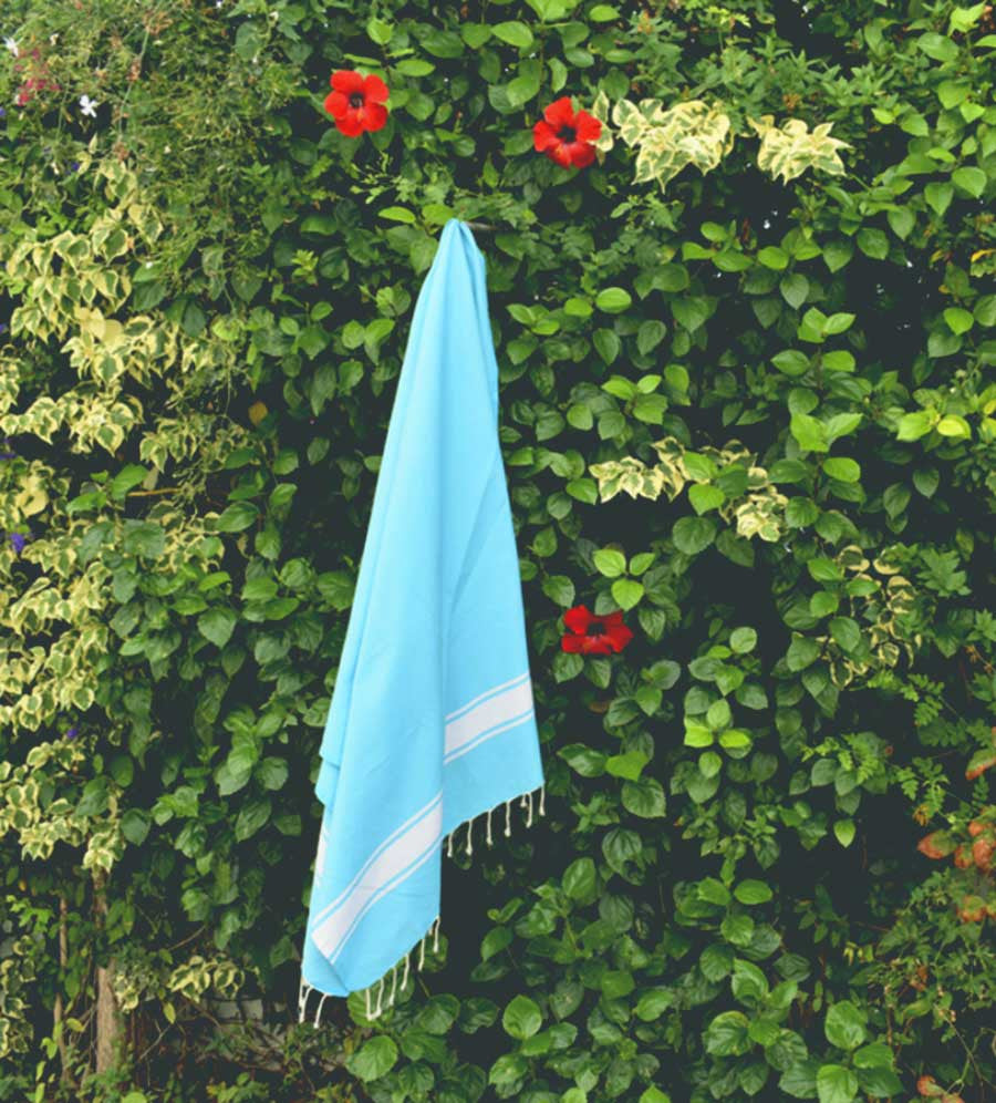 Fouta Plate bleu céleste Fouta Tunisia - 4