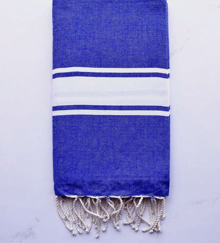 Fouta en Coton Recyclé bleu Fouta Tunisia - 2