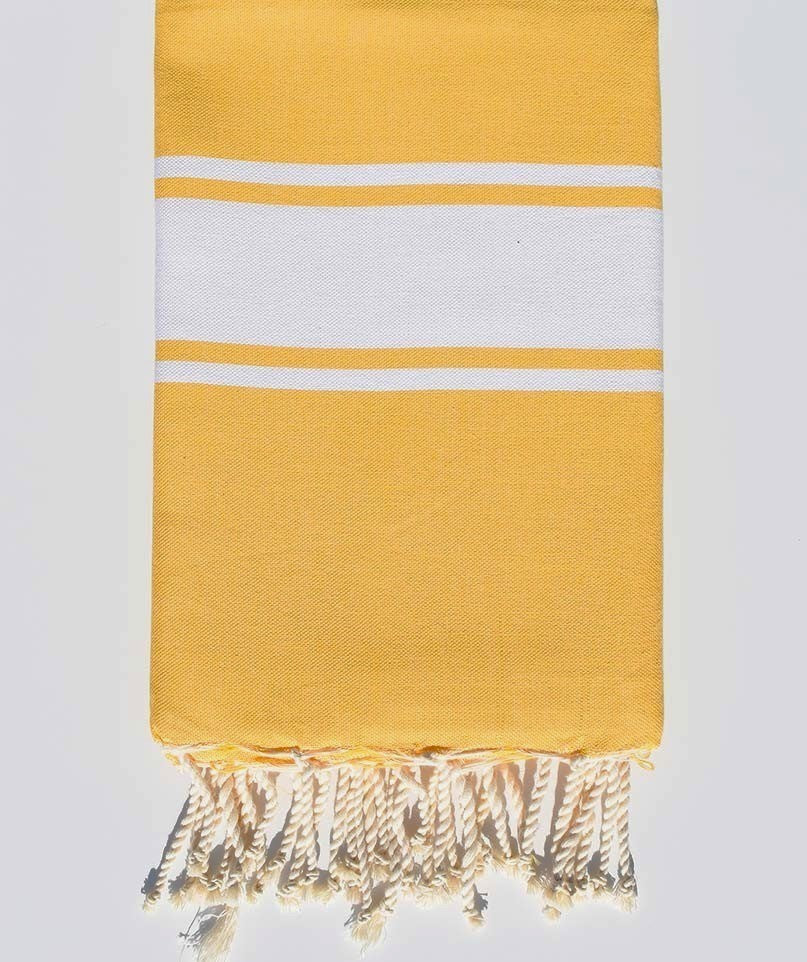 Fouta Plate jaune safran Fouta Tunisia - 1