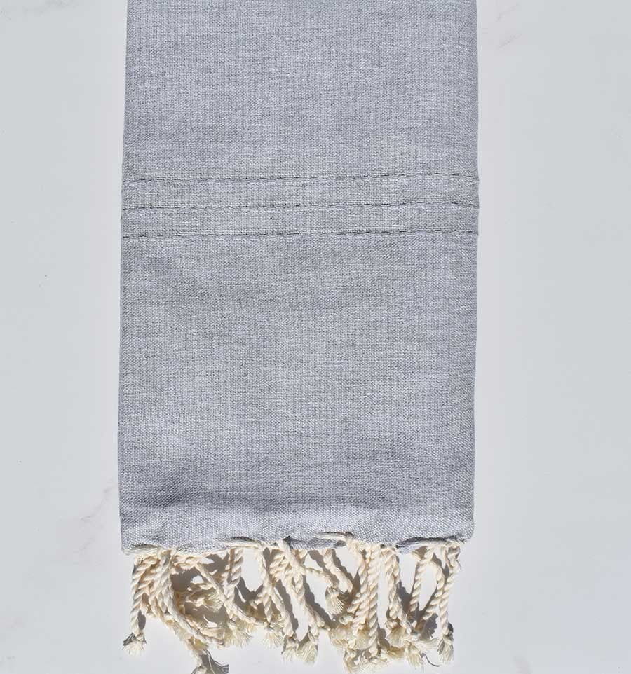 Fouta plate unie gris Fouta Tunisia - 1
