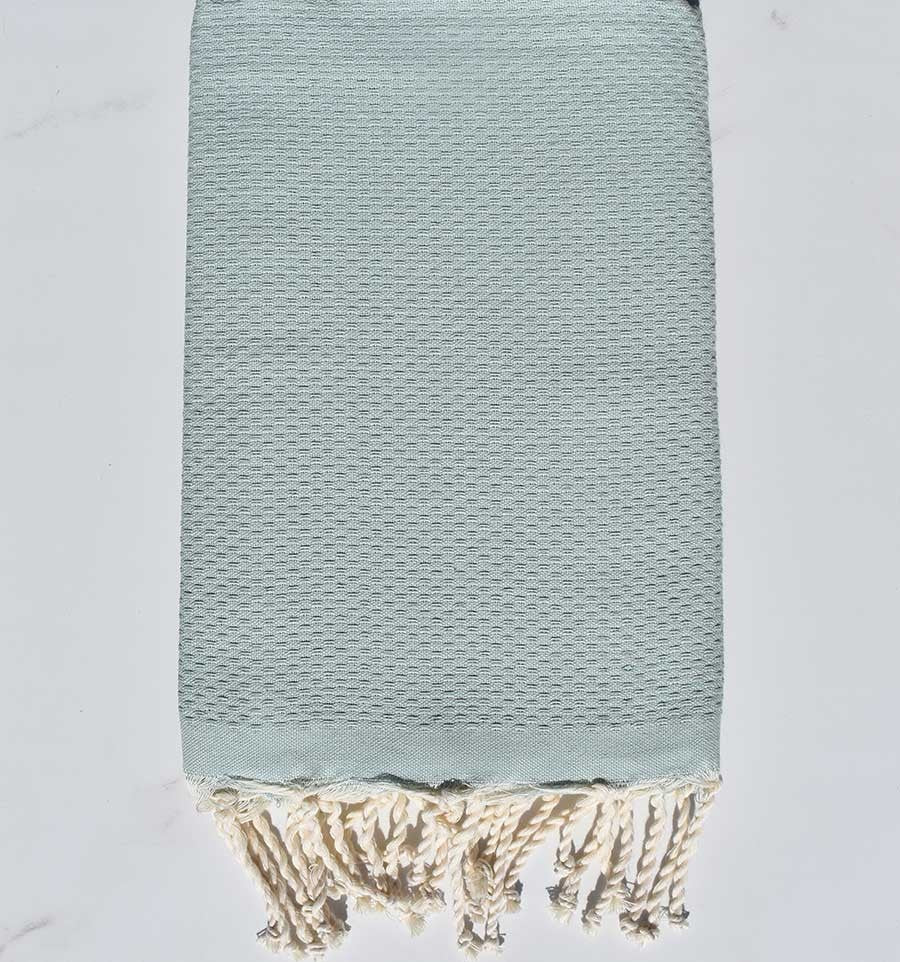 Fouta nid d'abeille unie givré Fouta Tunisia - 1