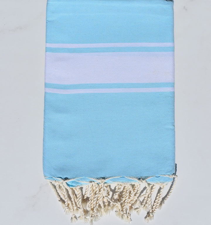 Fouta Plate bleu pastel Fouta Tunisia - 1