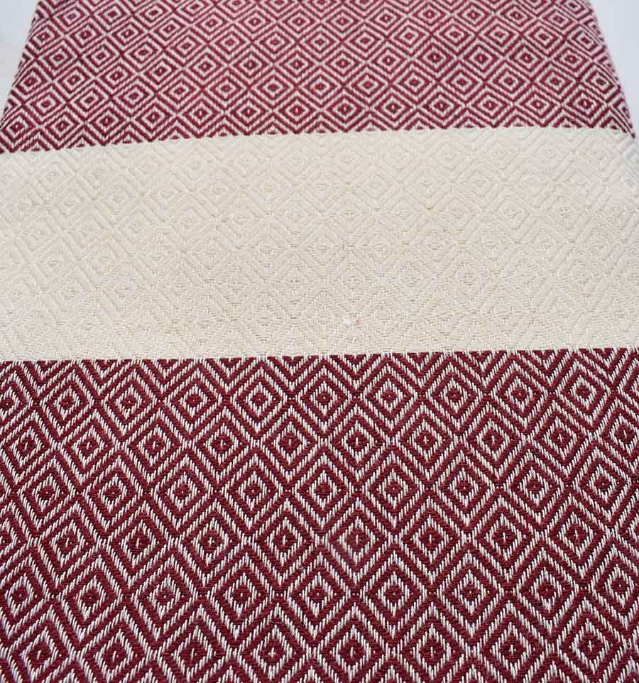 Fouta Diamant rouge bordeaux Fouta Tunisia - 2
