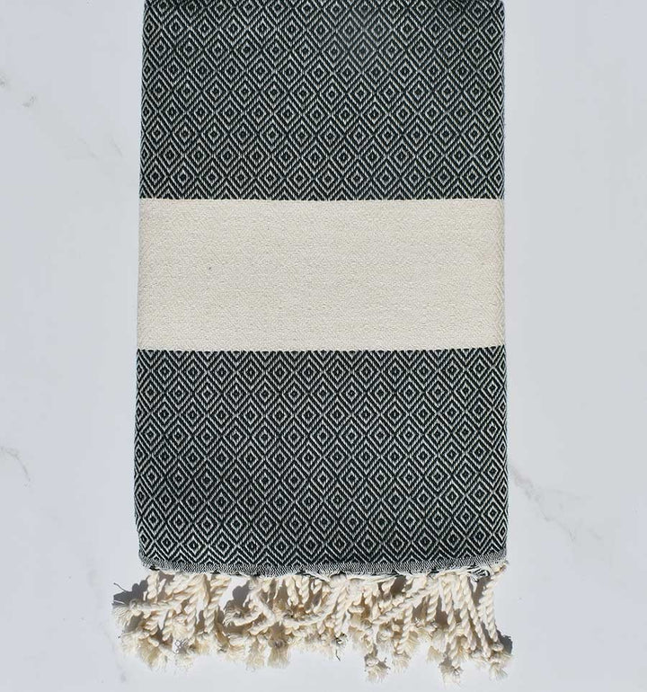 Fouta Diamant vert foncé Fouta Tunisia - 1