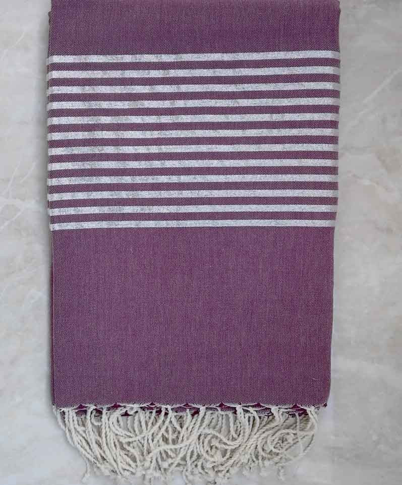 JETé mauve au fil lurex argenté 