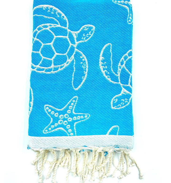 Fouta Seychelles Bleu Azur Fouta Tunisia - 4