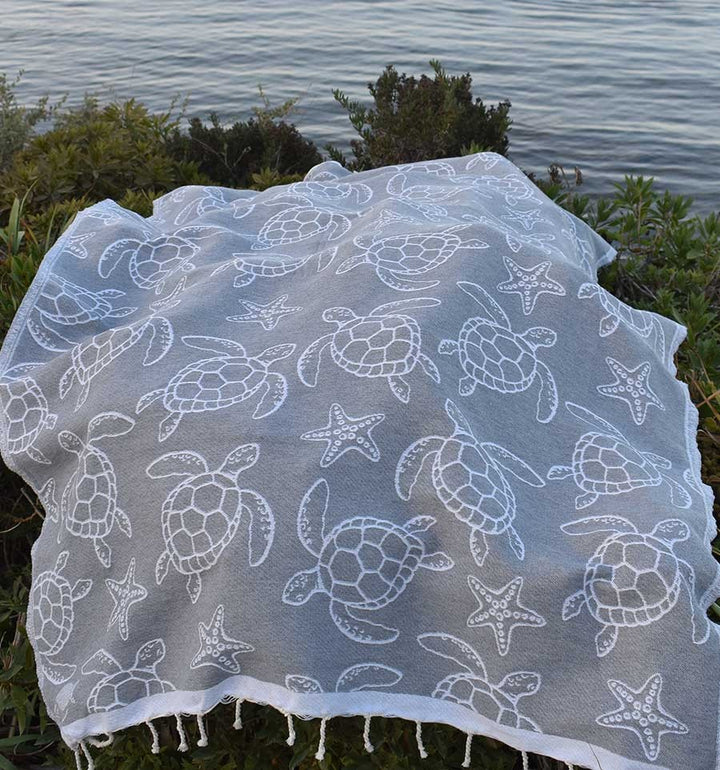 Fouta Seychelles Gris Fouta Tunisia - 4