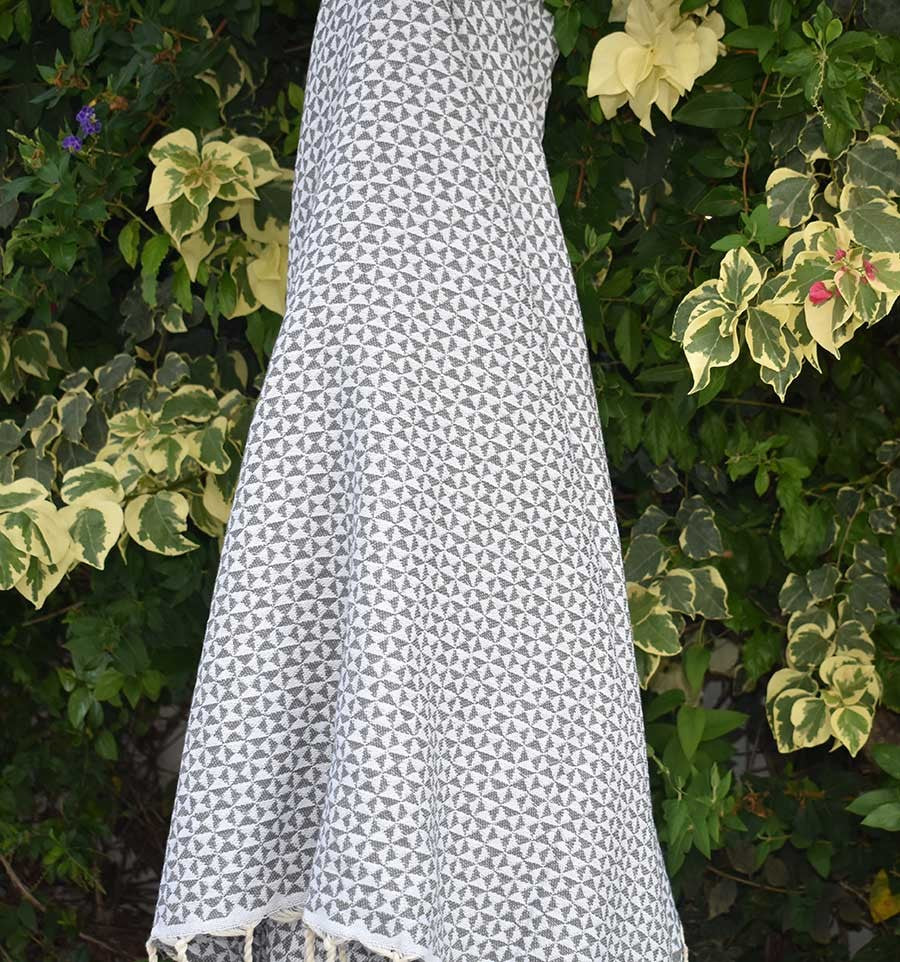 Jeté papillon gris Fouta Tunisia - 2