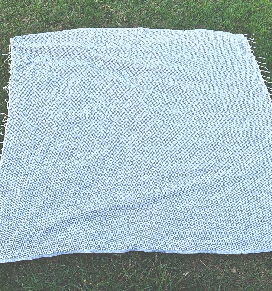 Jeté papillon bleu ciel Fouta Tunisia - 2