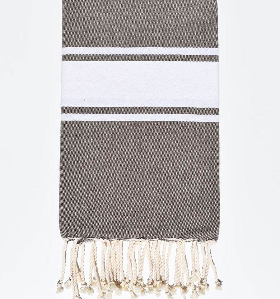 Fouta classica marrone cioccolato