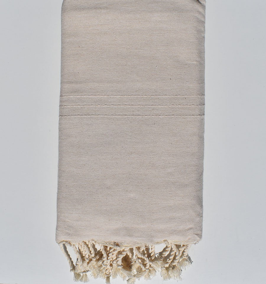 Großes Strandtuch Beige einfarbig