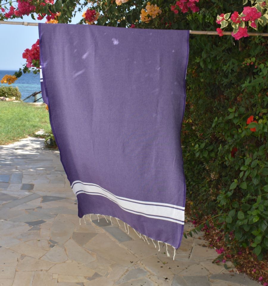 Purple beach towel