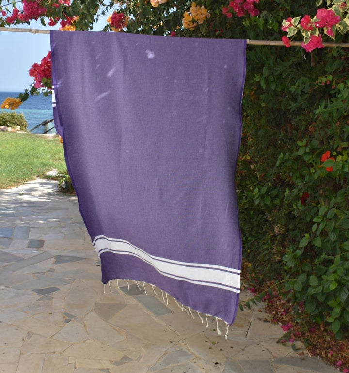 Purple beach towel