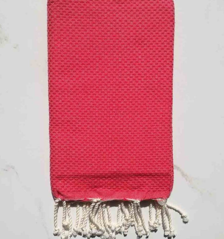 Toalla de playa NIDO DE ABEJA unido rosa caramelo