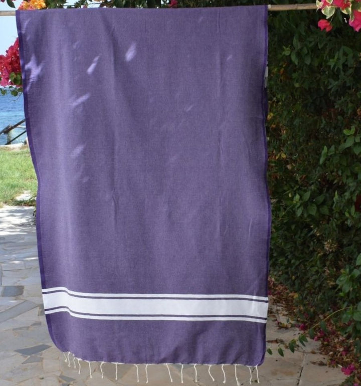 Purple beach towel