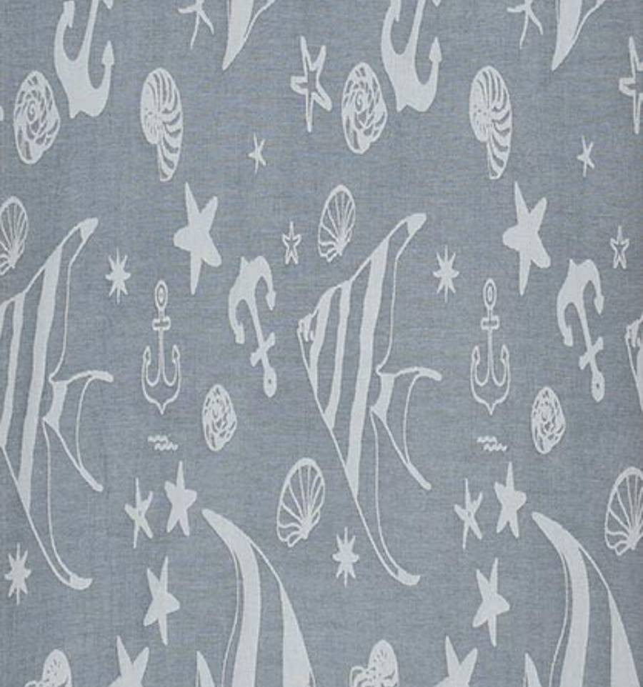 Toalla de playa jacquard stella di mare  woad azul y polvo azul