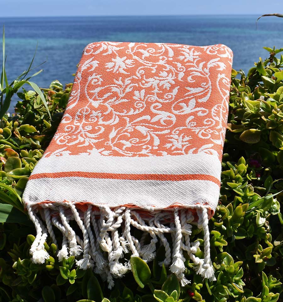 Fouta Versailles orange
