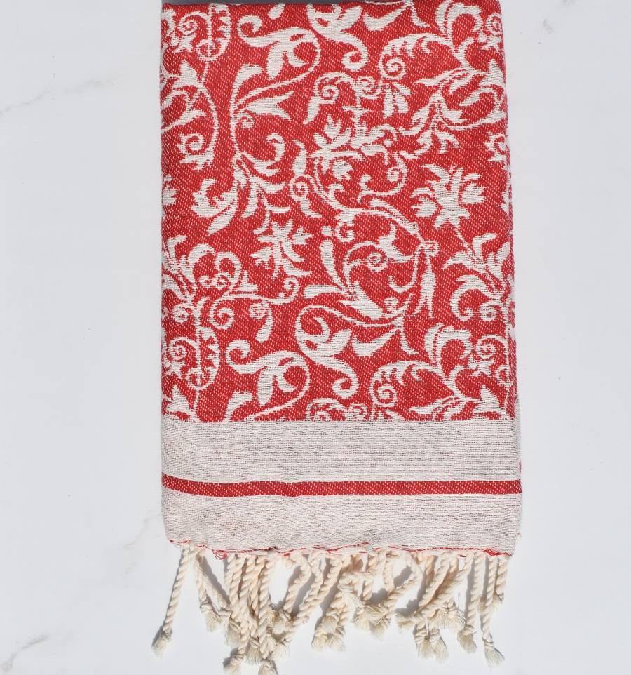 Beach towel Versailles red