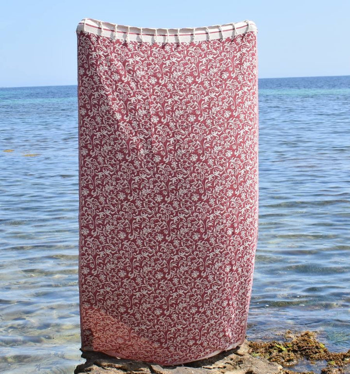 Strandtuch Versailles Bordeaux