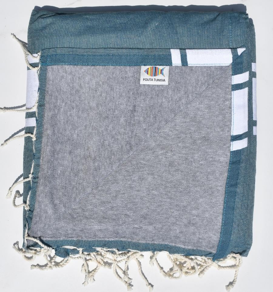 Fouta Helles Entenblau Frotteetuch