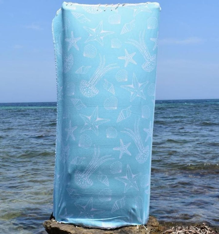 Fouta Fidji bleu turquoise