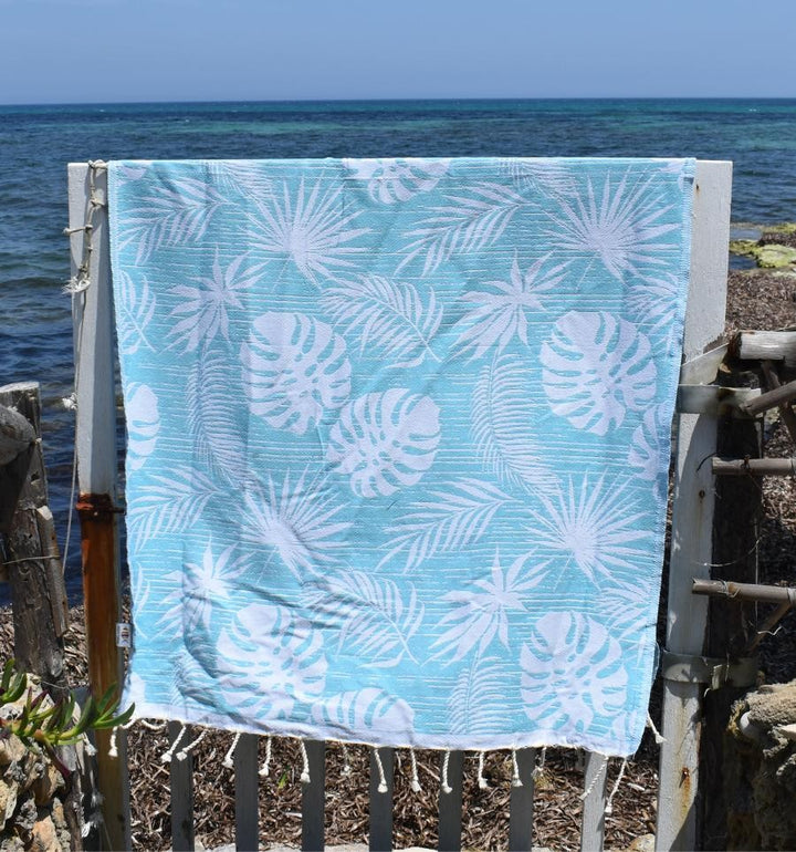 Fouta Amazon bleu turquoise