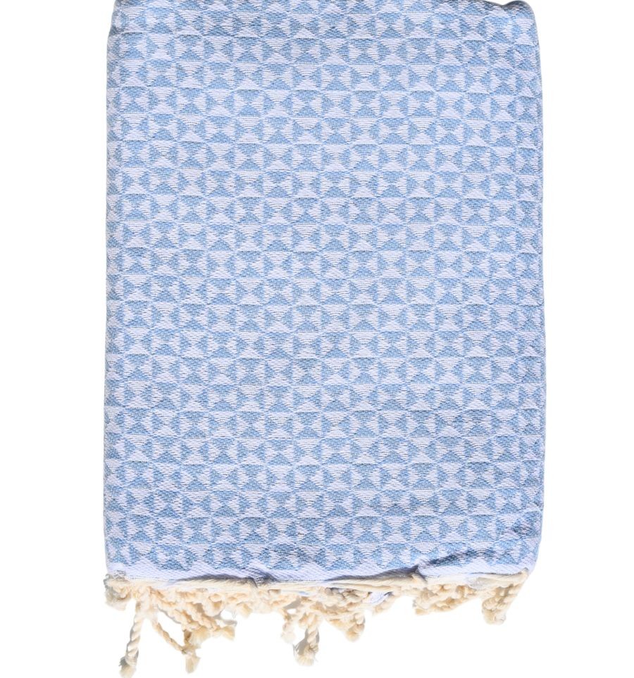 Strandtuch für zwei Schmetterling hellblau