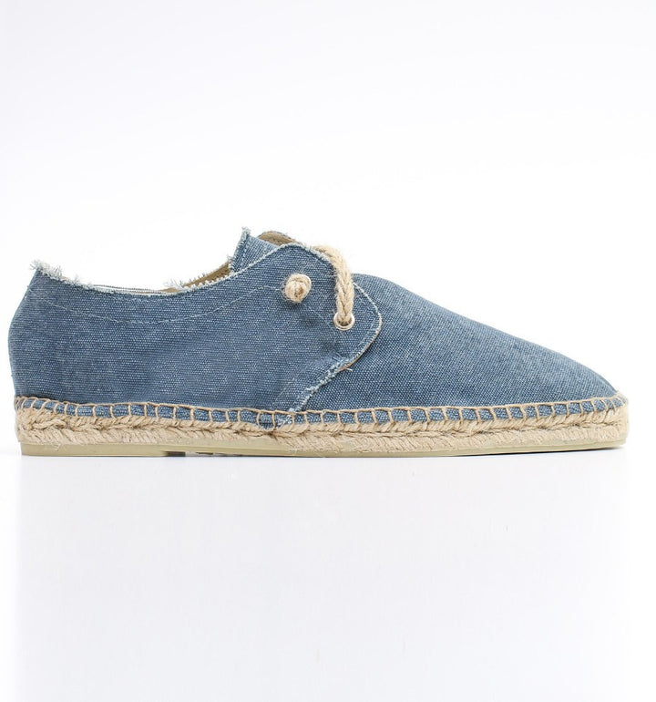 Espadrilles bleu denim avec lacets