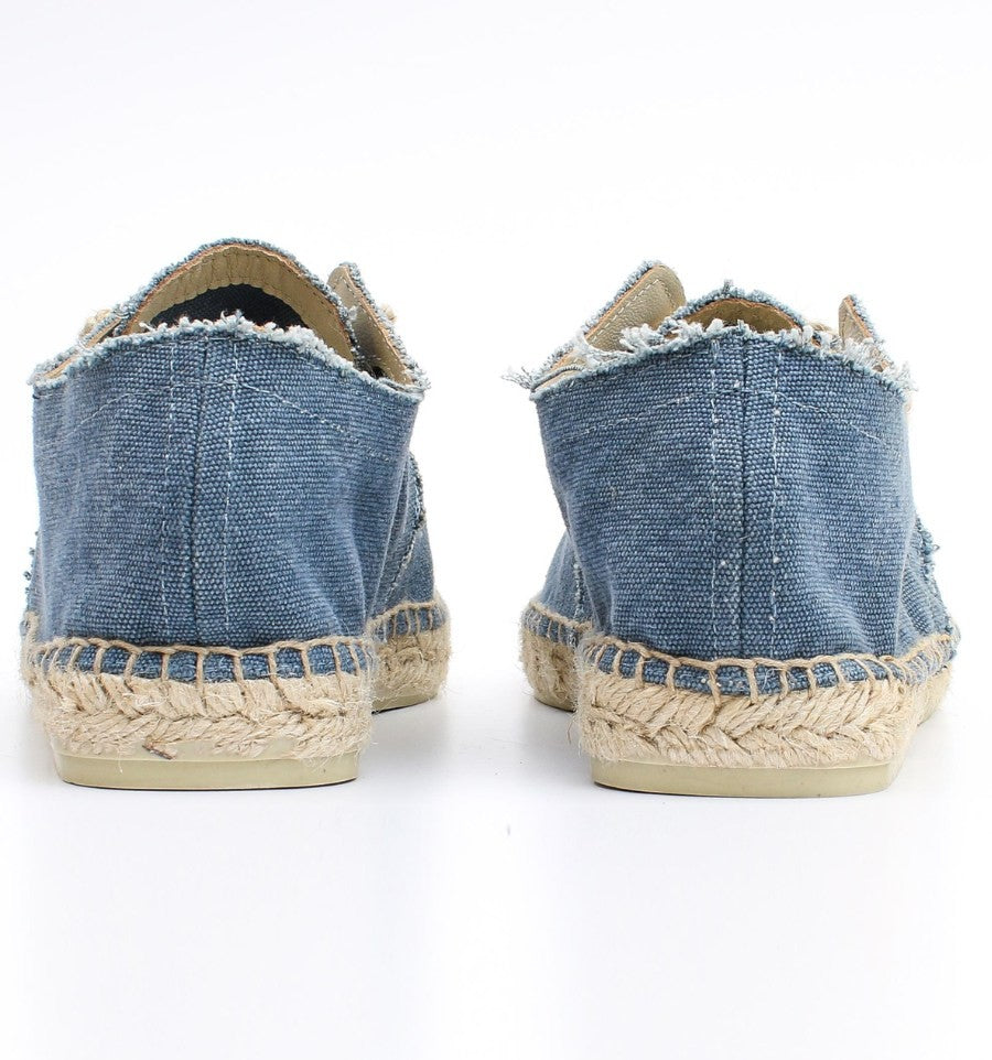 Espadrilles bleu denim avec lacets