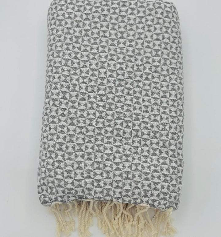 Jeté de canapé papillon gris foncé