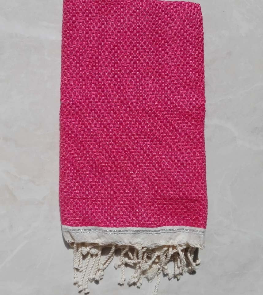 FOUTA Lurex nid d'abeille 3 couleurs 