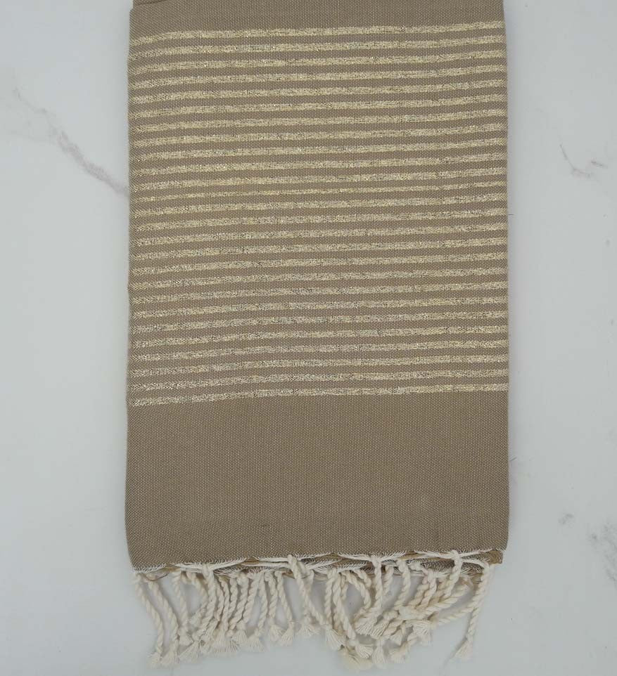Fouta Lurex plate basané 