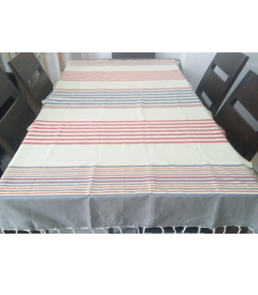 Fouta Plate jaune clair et gris avec rayures 