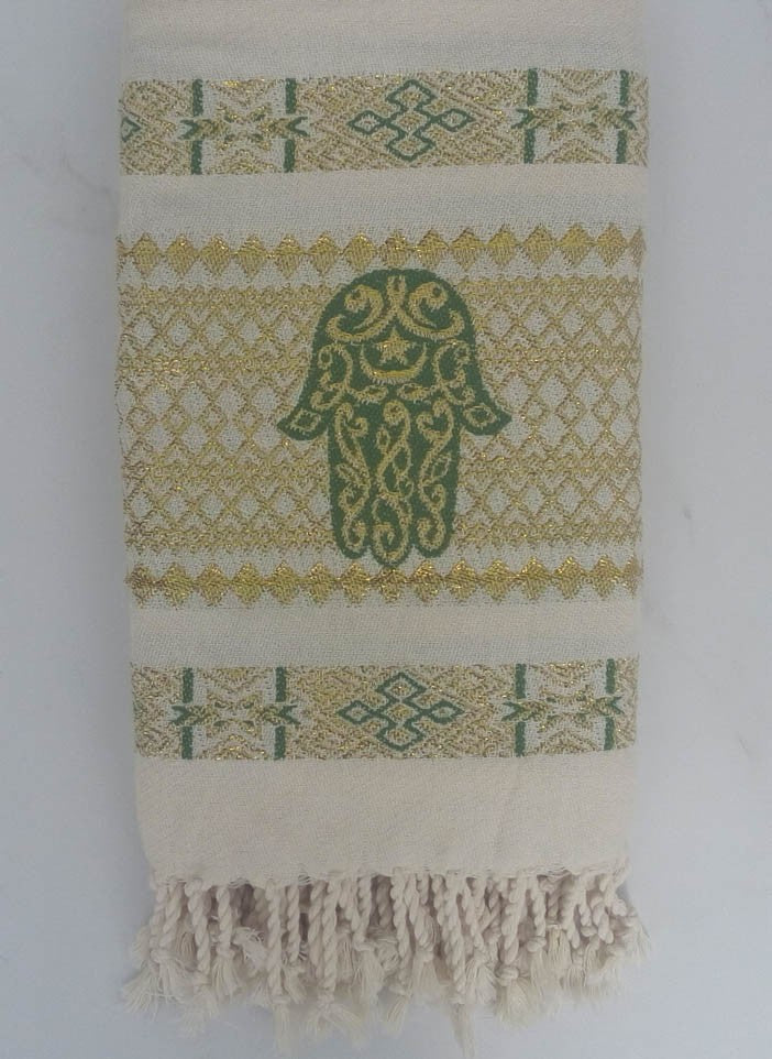 Fouta khomsa vert empire 