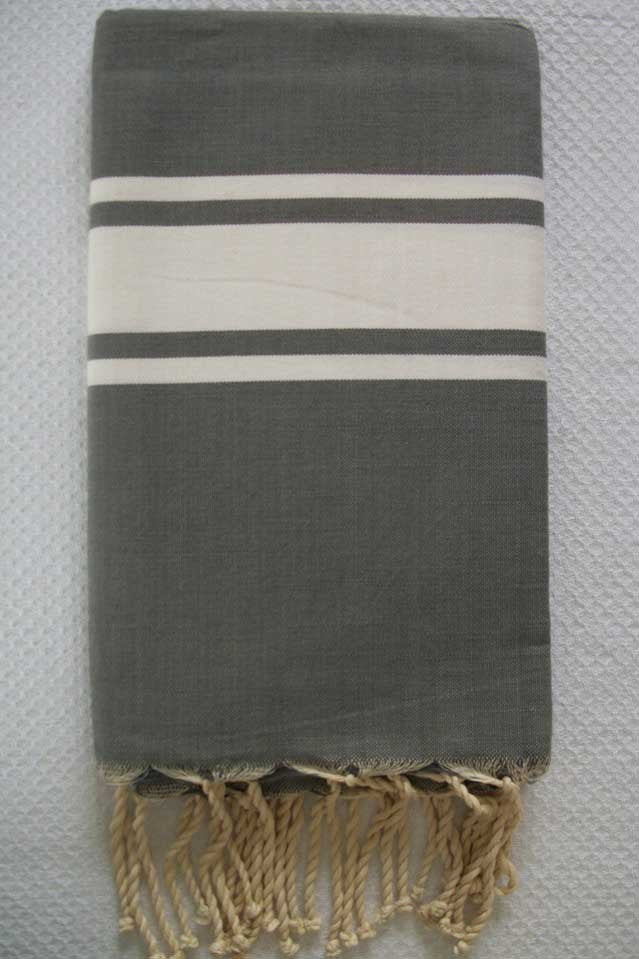 Fouta Plate gris anthracite 