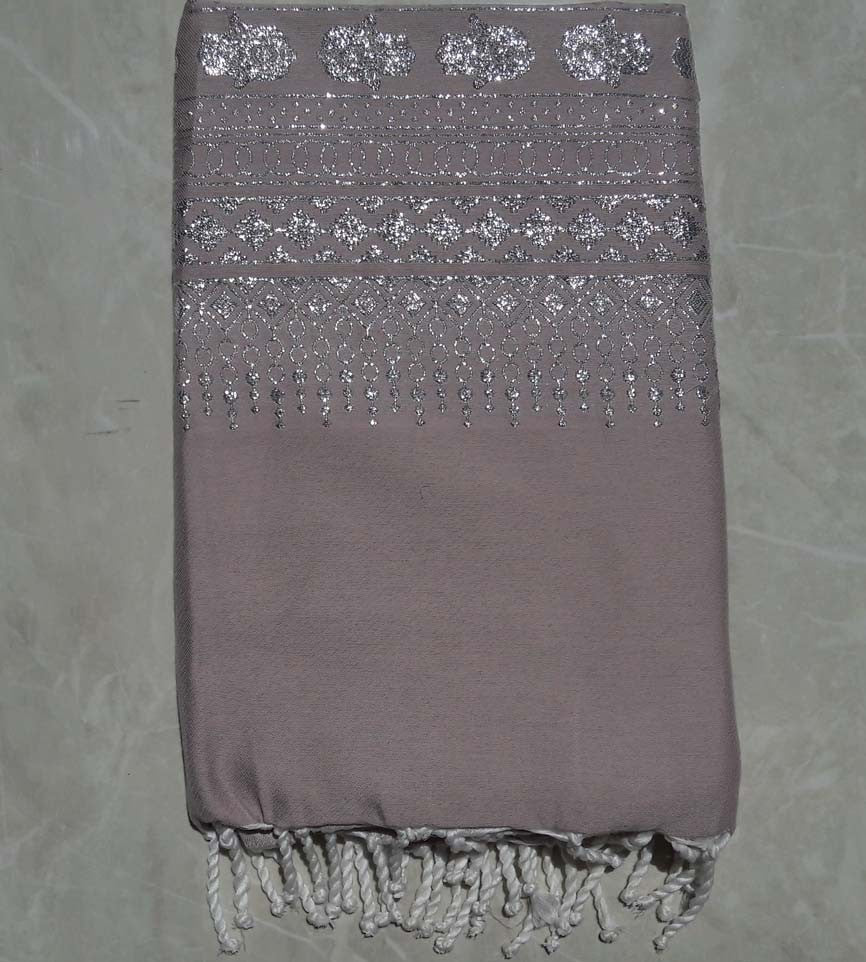 Fouta khomsa beige rosé 1.4m*2.4m 